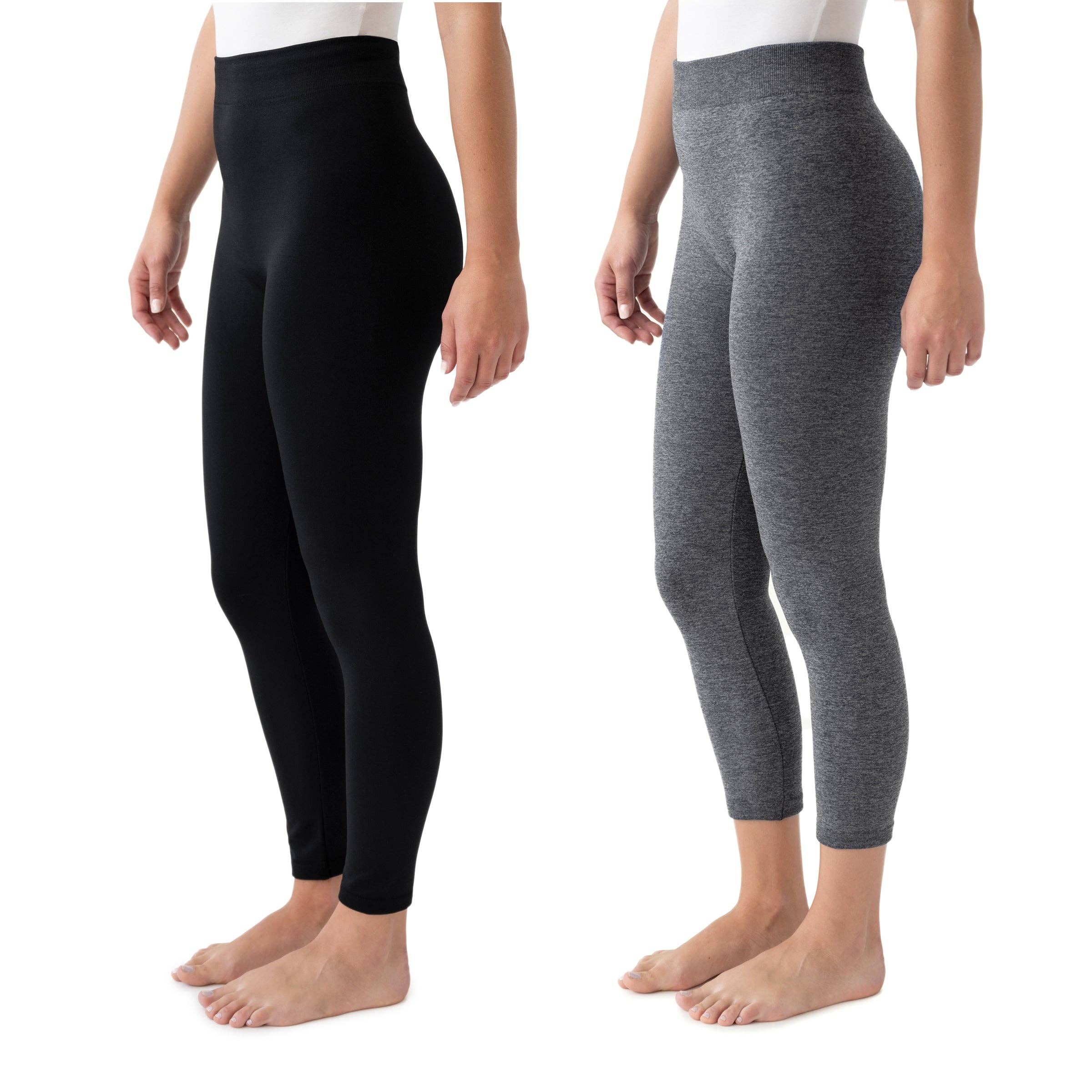 Muk Luks Women's 2-Pair Fleece Lined Leggings