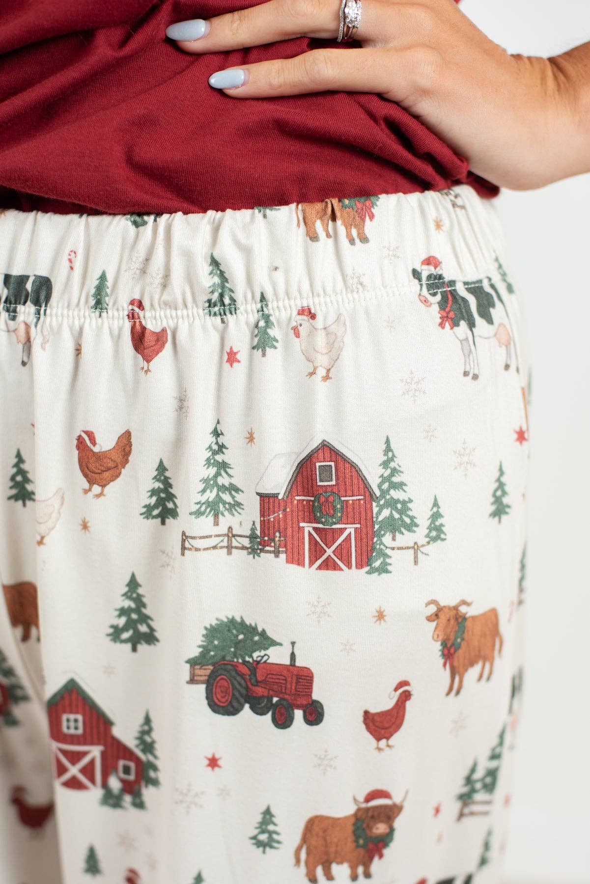 Christmas Barns & Animals Adult Pajama Pants