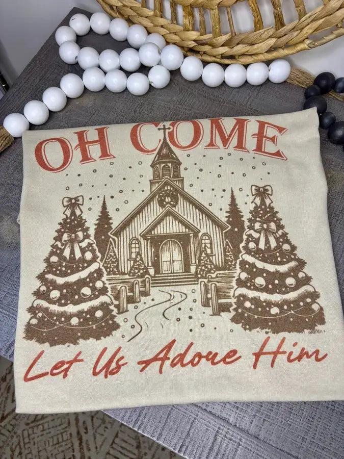 Oh Come Let us Adore Him (Gildan Sub T-Shirt)
