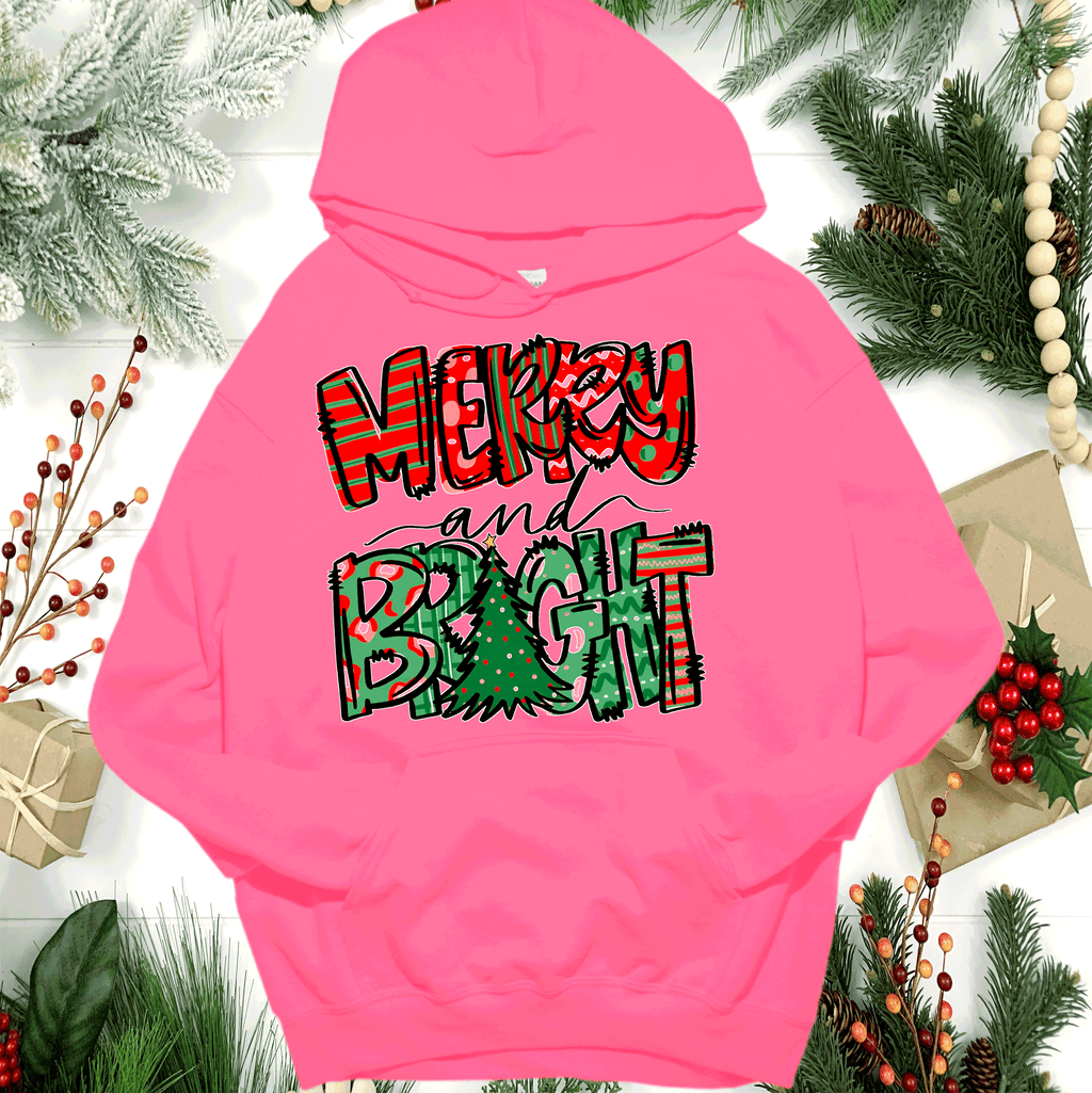 Merry and Bright Christmas Tee, Matching Family Shirts Trend