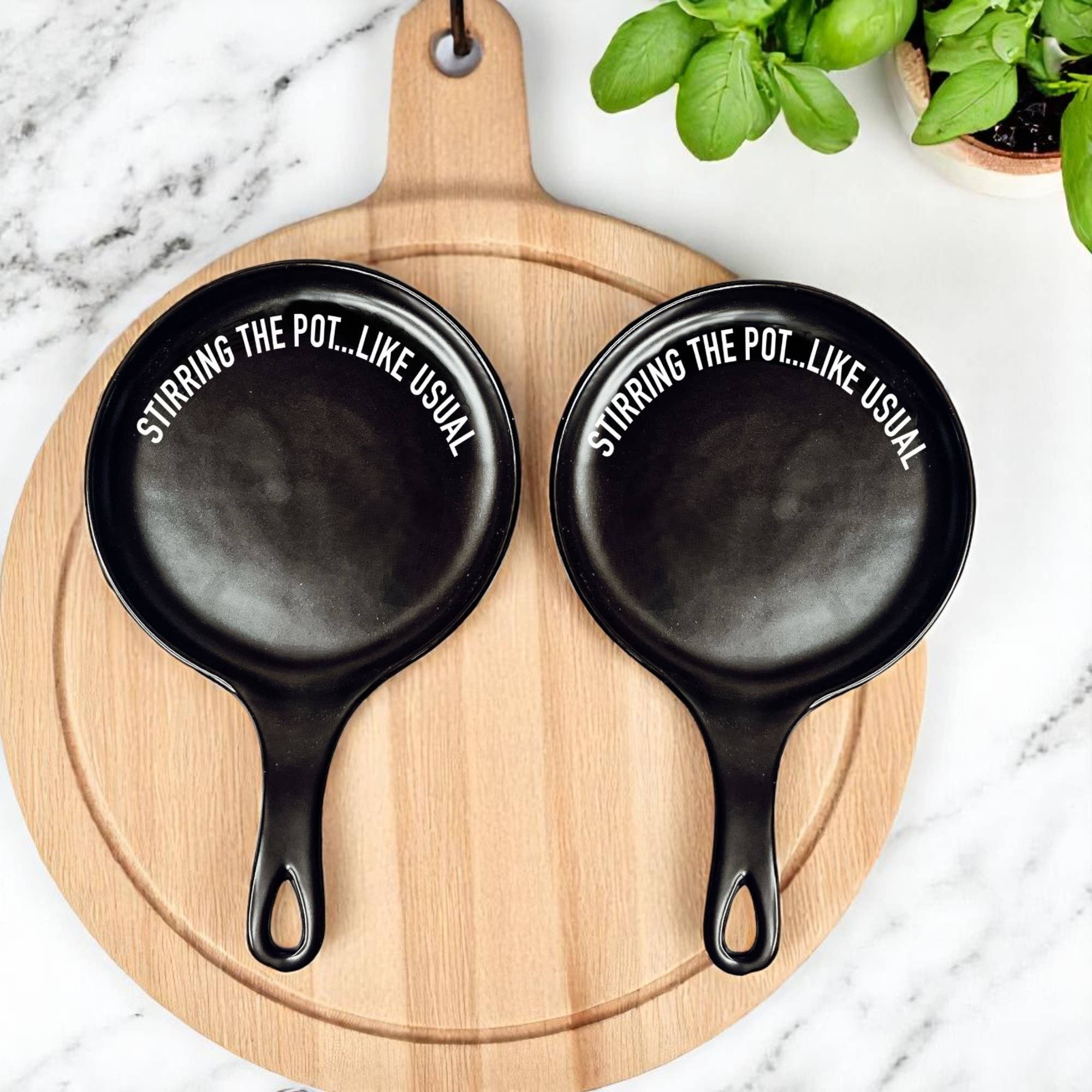 Unique Ceramic Spoon Rests & Wooden Spoon Set, Kitchen Gifts